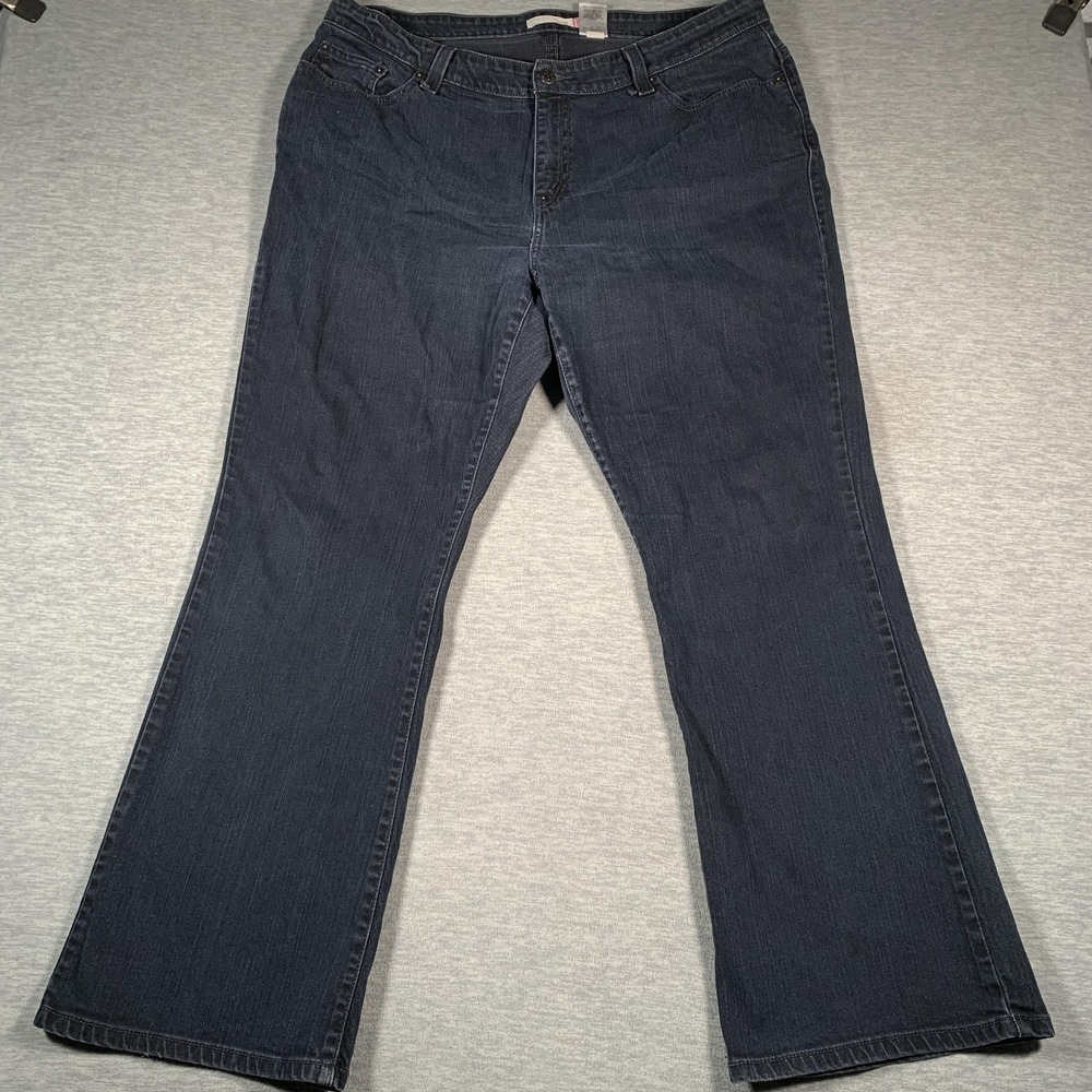 Levi's 515 Boot Cut Jeans Womens 22M Dark Wash Mid Rise Stretch Denim Bootcut